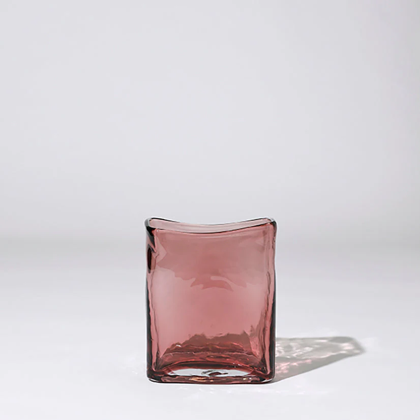 BLOCK VASE ROSE (L)