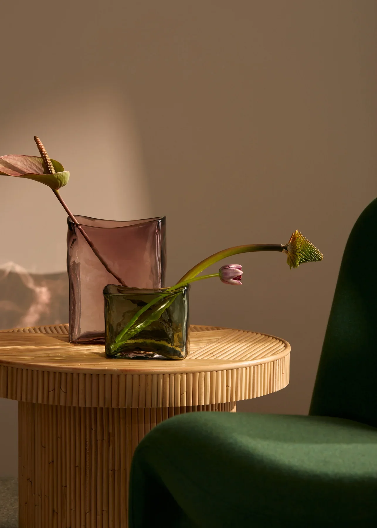 BLOCK VASE ROSE (L) - Image 2