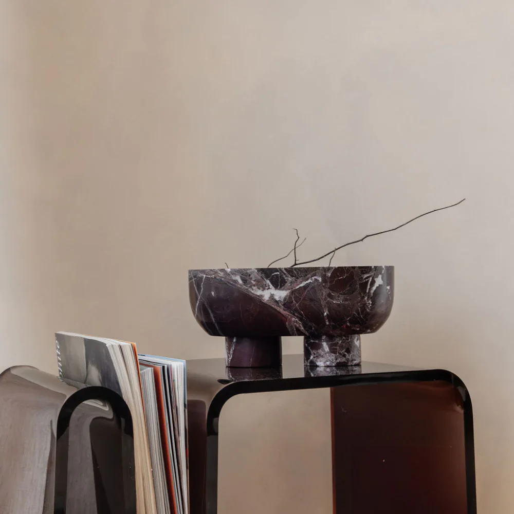 CoTHEORY | MUSE FOOTED OVAL TRAY - ROSSO LEVANTO - Image 3