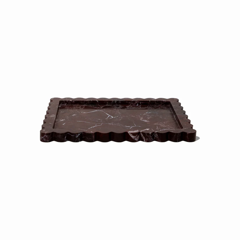 CoTHEORY | PALAZZO SCALLOPED TRAY - ROSSO LEVANTO