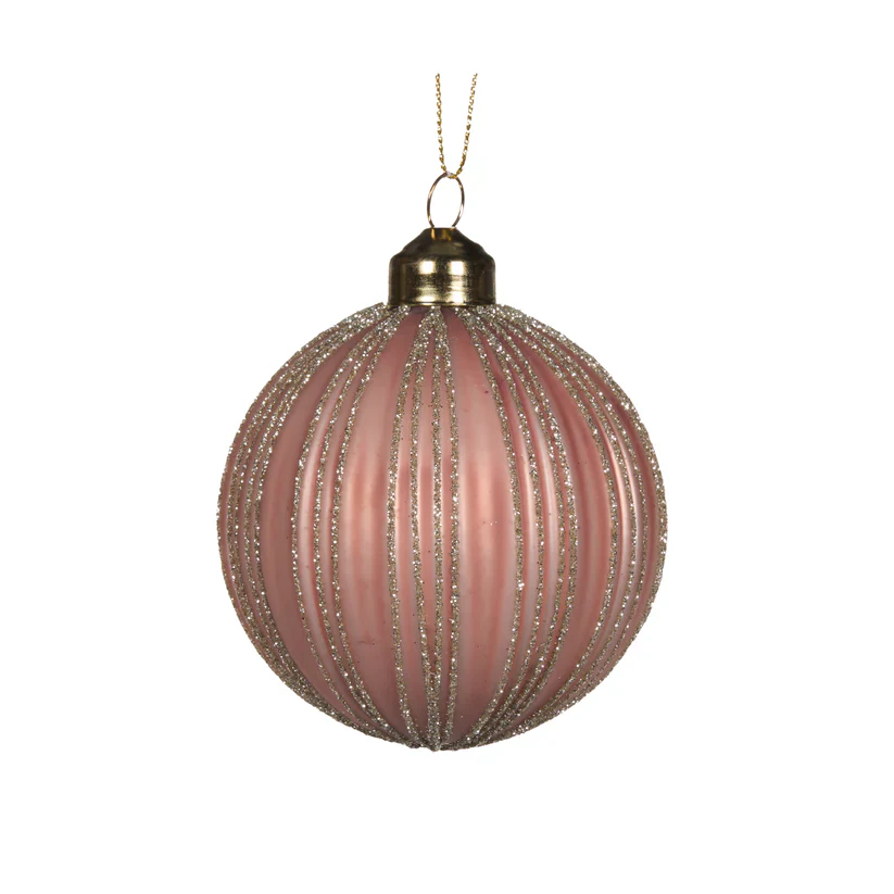 MATTE PINK SEGMENT BAUBLE