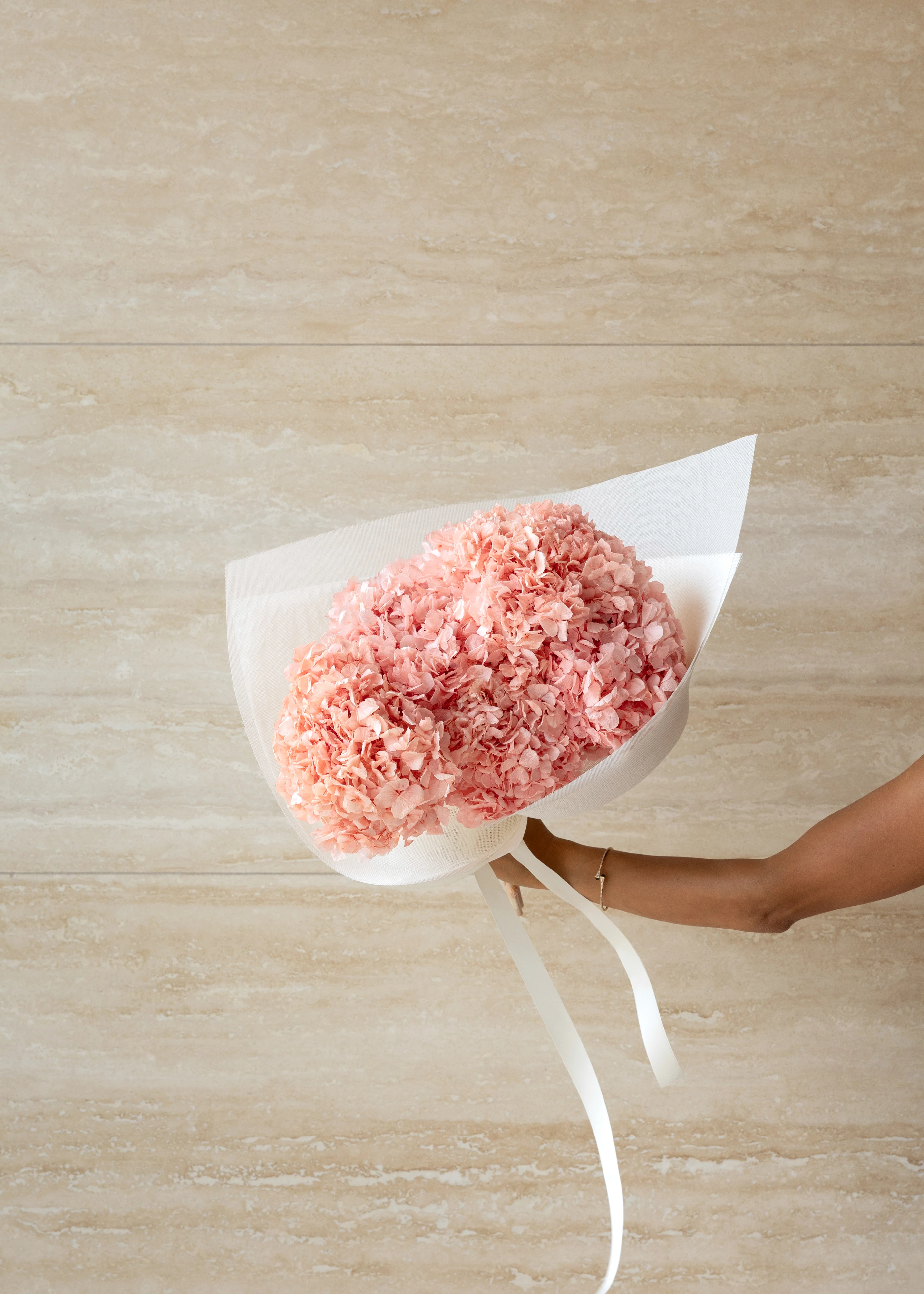 PRESERVED HYDRANGEA BOUQUET | BLUSH
