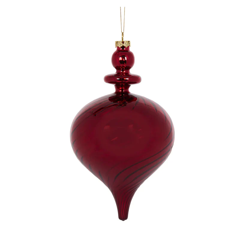 RED GLASS ACE FINIAL